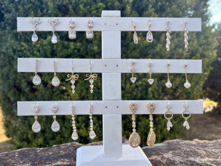 12 Pair Bridal Earrings With Display | Collection