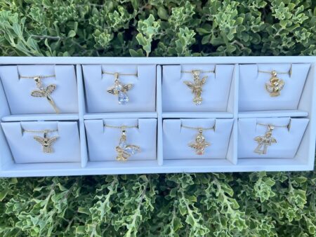 8 CZ Angel Pendant & Chain | Collection